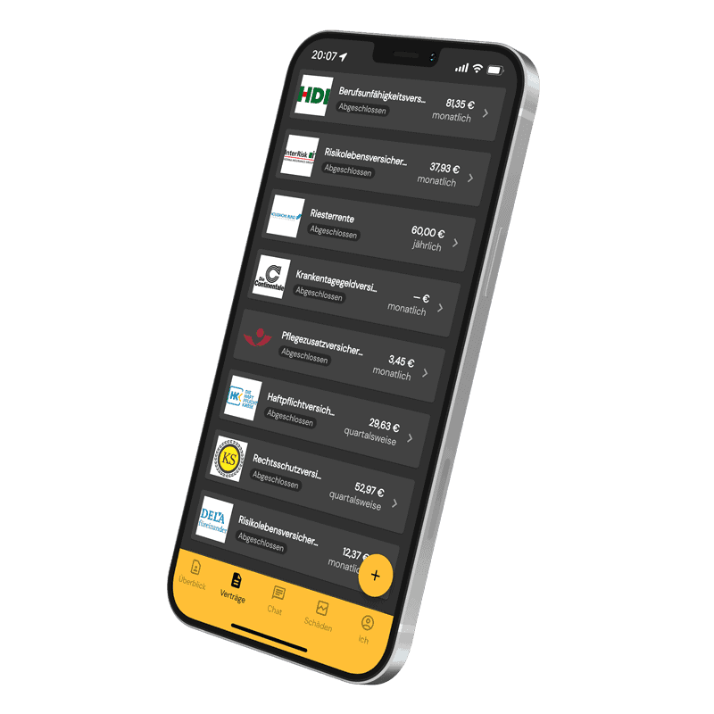 Die App für Mandanten: alle Verträge digital auf einen Blick